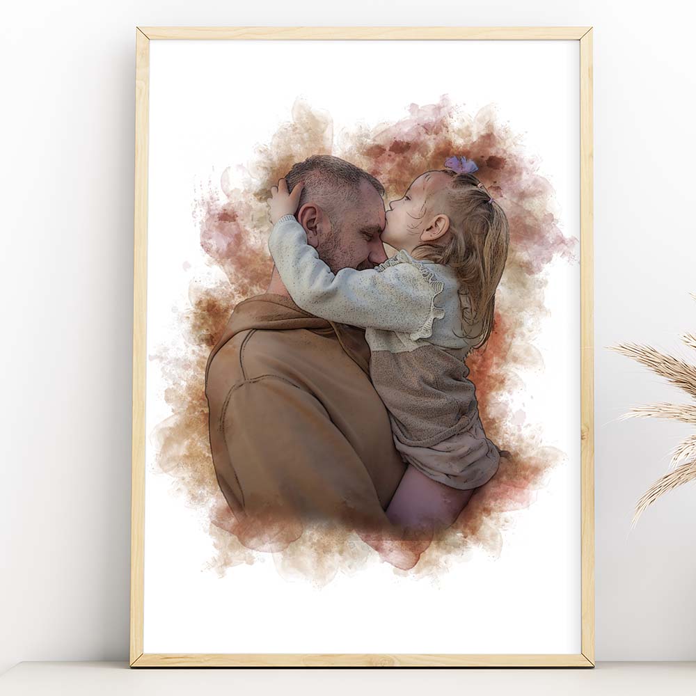 Picture into Painting Watercolor Family Portrait