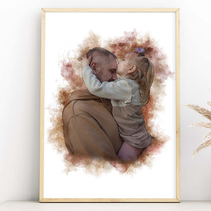 Picture into Painting Watercolor Family Portrait