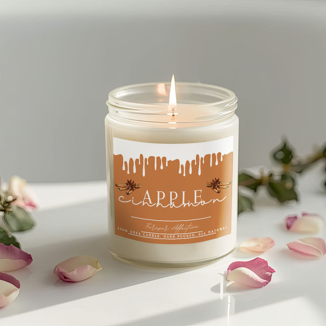Ароматна Соева Свещ - Ябълка и Канела