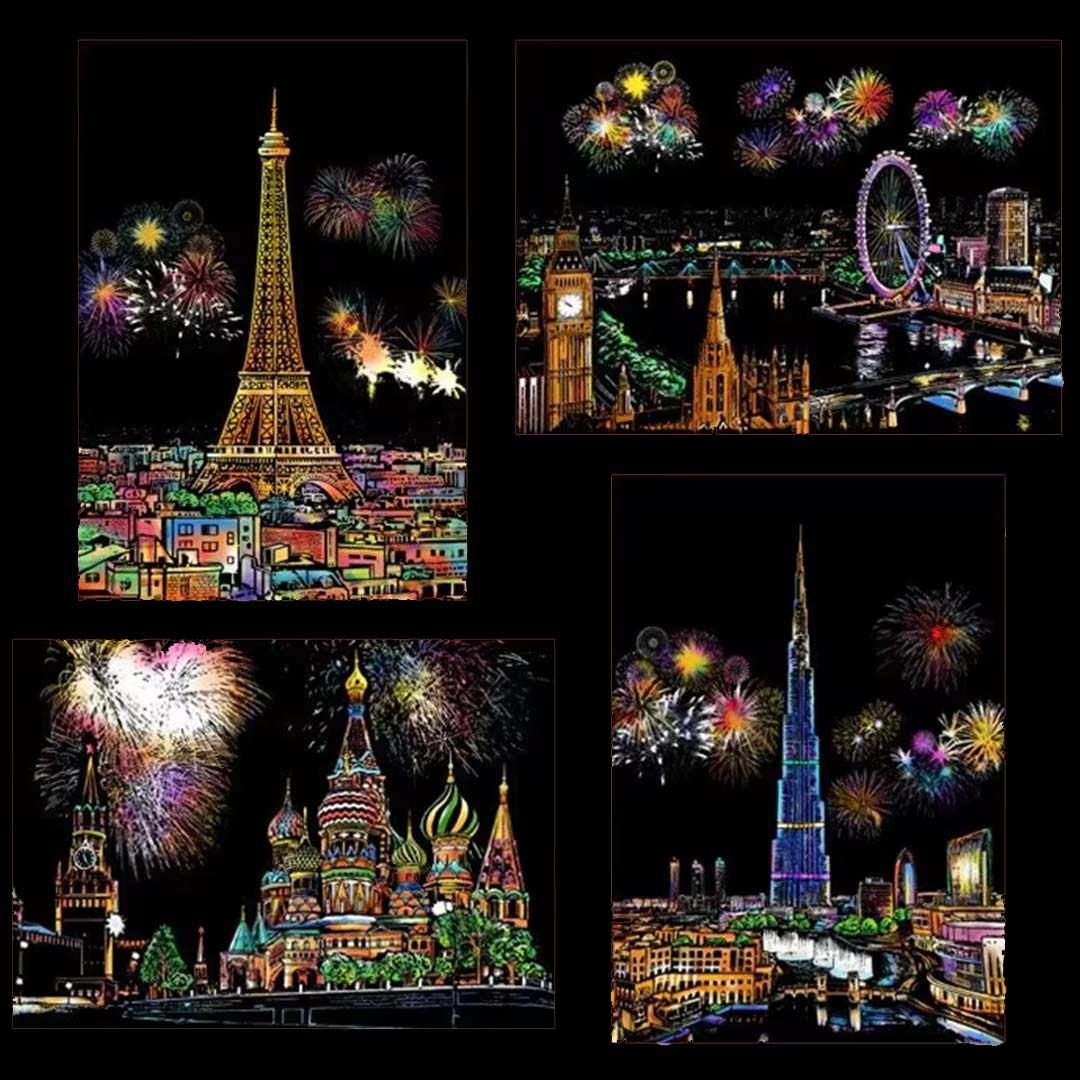 Комплект от 4 Картини "Изтъркай Ме"