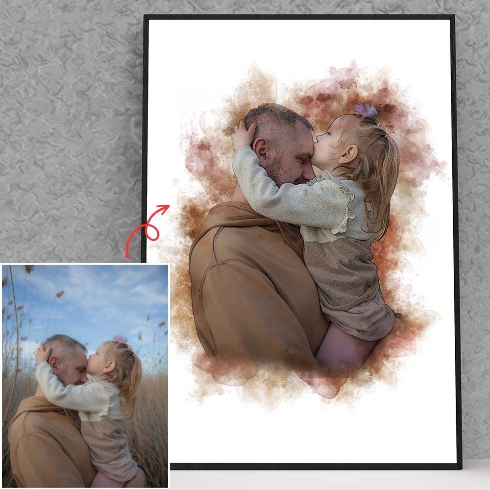 Picture into Painting Watercolor Family Portrait