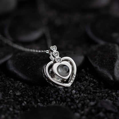 Silver Necklace "I Love You" in 100 Languages
