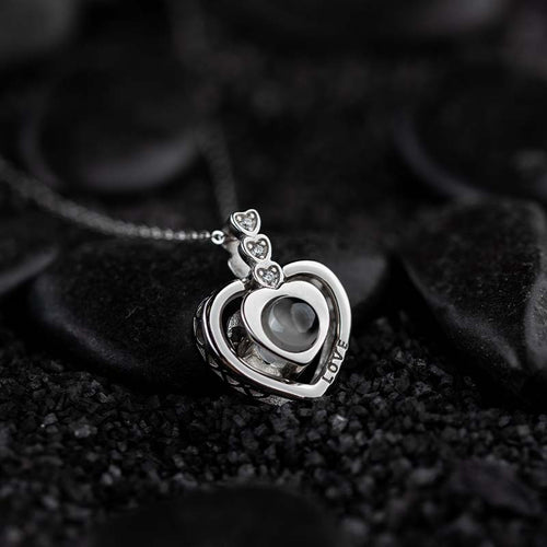 Silver Necklace "I Love You" in 100 Languages