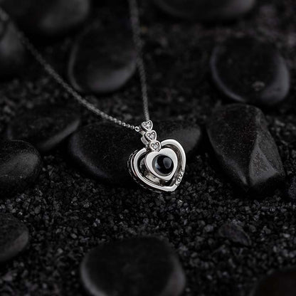 Silver Necklace "I Love You" in 100 Languages