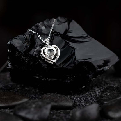 Silver Necklace "I Love You" in 100 Languages